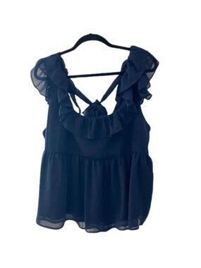 NWT Banana Republic‎ Navy Sleeveless Flowy Blouse, Women’s Size XL.